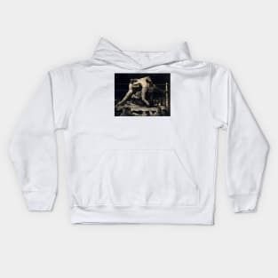 A Stag at Sharkey's by George Bellows Kids Hoodie